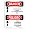 Signmission OSHA Danger, Underground Cable Call No. 811 Bilingual, 14" X 10" Plastic, OS-DS-P-1014-VS-1796 OS-DS-P-1014-VS-1796 - alternate 1